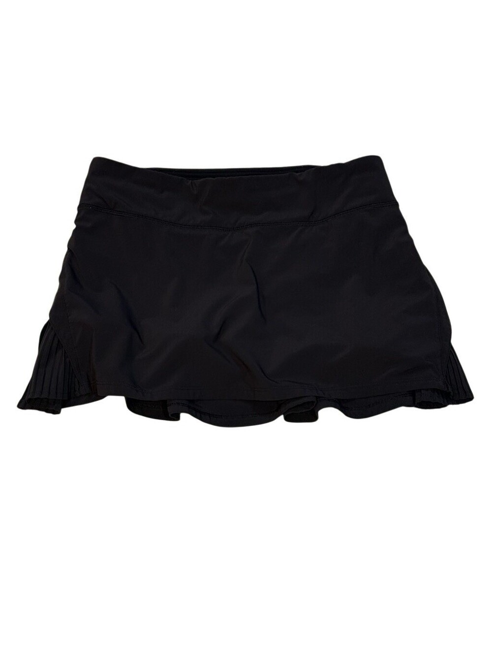 Lululemon Skort Womens 6 Black Pleated Athletic Running Tennis Built In Shorts